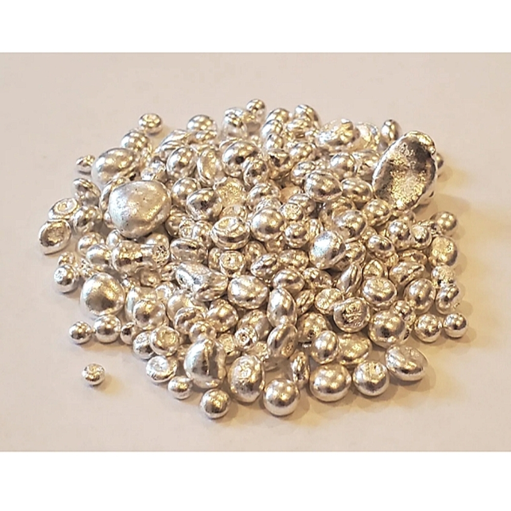 1 grams Hand Poured Silver Shot 999,0 Silver Shot Nuggets